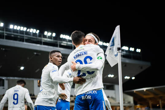 IFK Norrköpings Kristoffer Khazeni och Jonathan Levi jublar