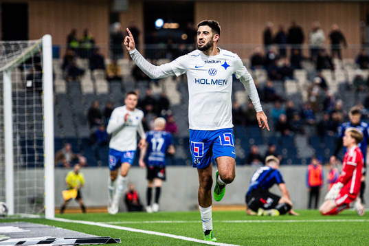 IFK Norrköpings Kristoffer Khazeni jublar