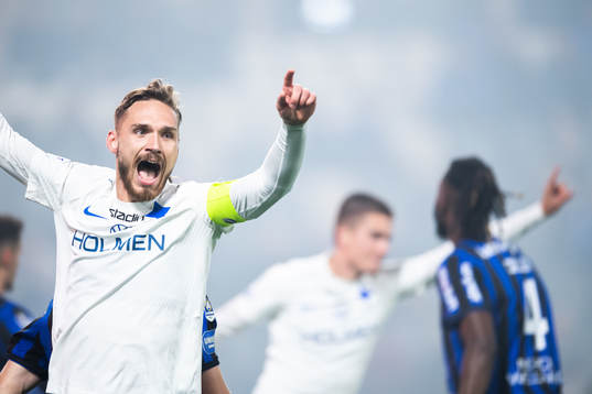 IFK Norrköpings Linus Wahlqvist jublar
