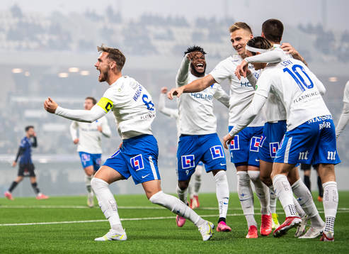 IFK Norrköpings Linus Wahlqvist jublar