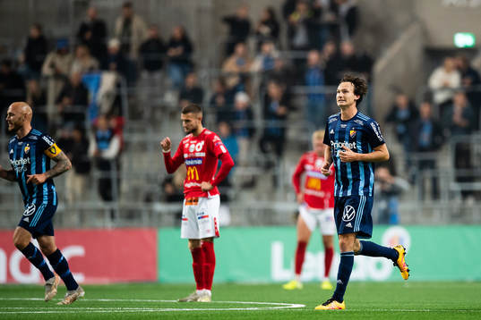 Djurgårdens Hjalmar Ekdal jublar