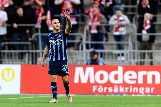 Djurgårdens Magnus Eriksson jublar
