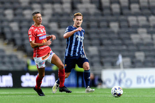 Degerfors Nikola Djurdjic och Djurgårdens Hampus Finndell