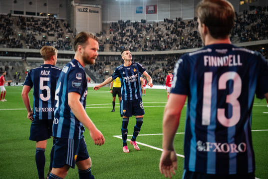 Djurgårdens Haris Radetinac jublar