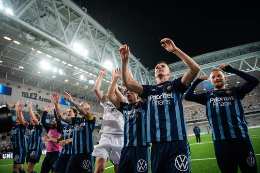 Djurgårdens Haris Radetinac jublar