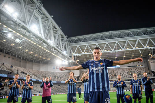 Djurgårdens Haris Radetinac jublar