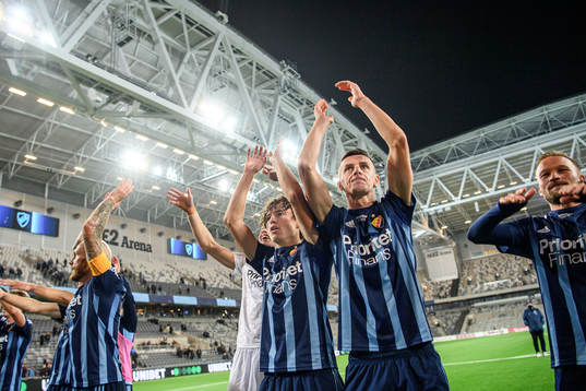Djurgårdens Haris Radetinac jublar