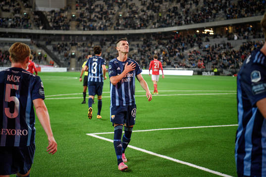 Djurgårdens Haris Radetinac jublar