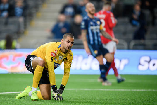 Degerfors målvakt Alfie Malik Whiteman