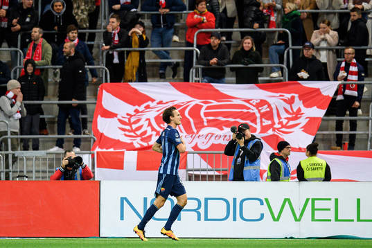 Djurgårdens Hjalmar Ekdal jublar