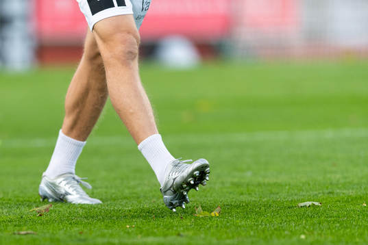 Fotbollsskor före fotbollsmatchen i Allsvenskan mellan