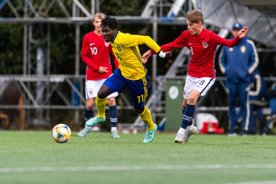 Sveriges Oscar Reinholdsson och Norges Almar Grindheim