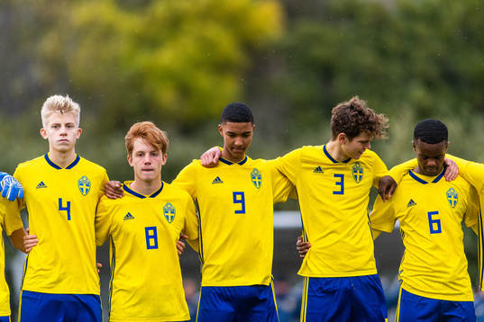 Sveriges Måns Petersson, William Andersson, Jayson Ezeb,
