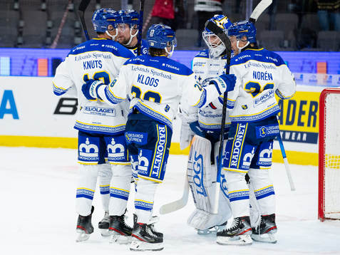 Leksands spelare jublar