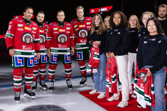 Frölundas Joel Lundqvist, Mats Rosseli Olsen, Max Friberg