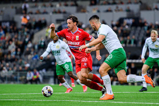 IFK Göteborgs Gustav Svensson och Hammarbys Astrit Selmani
