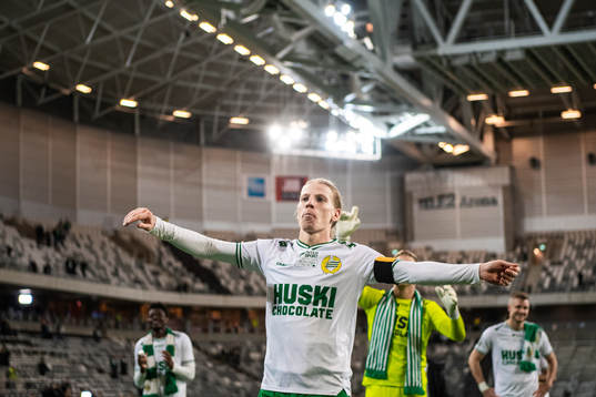 Hammarbys Gustav Ludwigson jublar