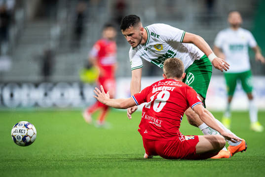 Hammarbys Astrit Selmani och IFK Göteborgs Isak Dahlqvist