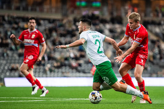 Hammarbys Astrit Selmani och IFK Göteborgs Isak Dahlqvist