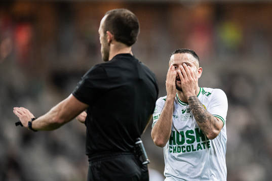 Hammarbys Mohanad Jeahze reagerar på domslut
