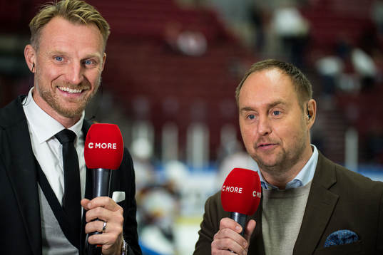 Staffan Kronwall, expert hos Cmore och Johan Edlund,