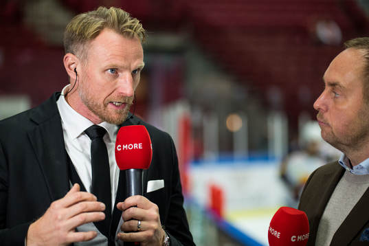 Staffan Kronwall, expert hos Cmore och Johan Edlund,