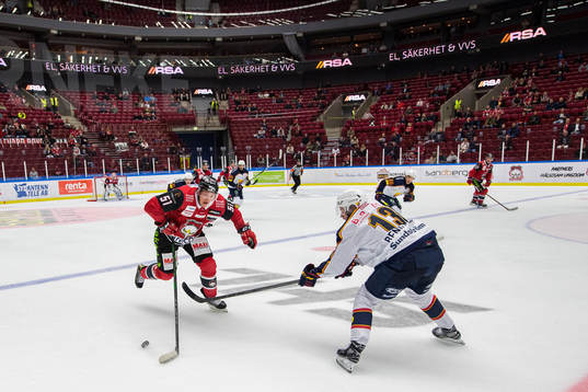 Malmö Redhawks Emil Sylvegård och Djurgårdens Rasmus