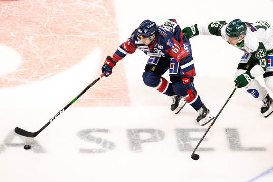 Linköpings Markus Ljungh och Färjestads Daniel Viksten
