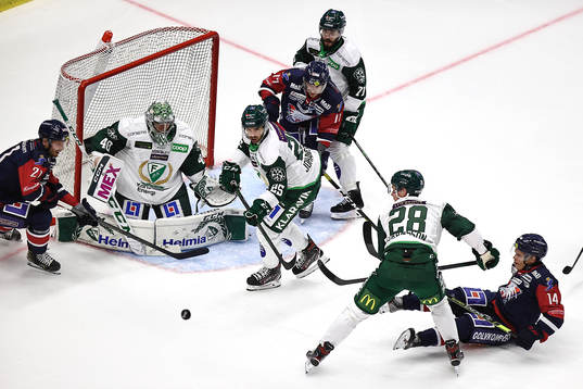 Färjestads målvakt Henrik Haukeland