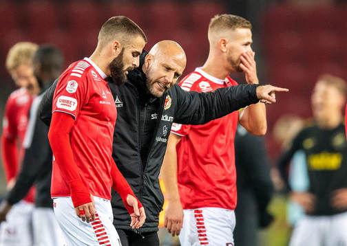 Kalmars Filip Sachpekidis och tränare Henrik Rydström