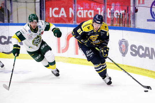 Björklövens Mattias Nörstebö och Södertäljes Emil