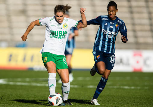 Hammarbys Hanna Folkesson och Djurgårdens Linda Maserame