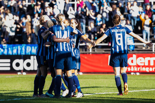 Djurgårdens spelare jublar