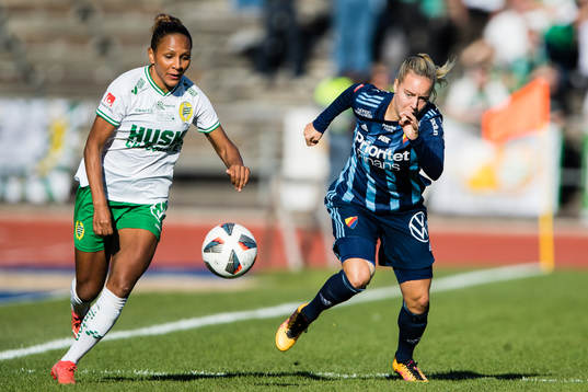 Hammarbys Madelen Janogy och Djurgårdens Fanny Lång