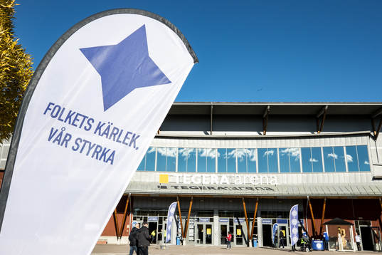 Tegera Arena innan ishockeymatchen i SHL mellan Leksand och