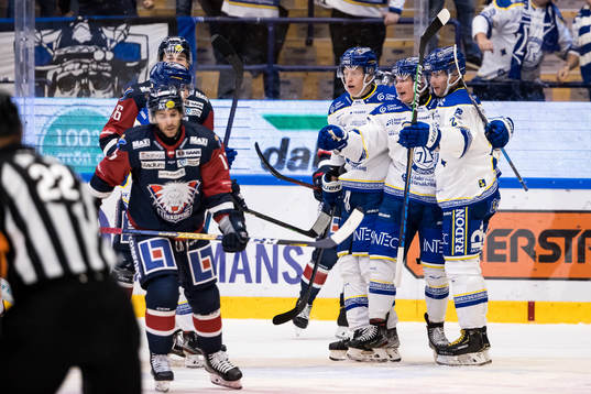 Leksands Mikael Ruohomaa jubel