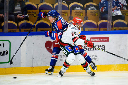 Oskarshamns Fredrik Olofsson och Frölundas Joel Lundqvist