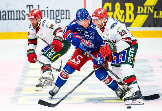 Frölundas Jens Olsson och Joel Lundqvist samt Oskarshamns