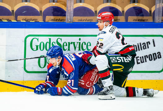 Oskarshamns Brian Cooper och Frölundas Linus Nässén