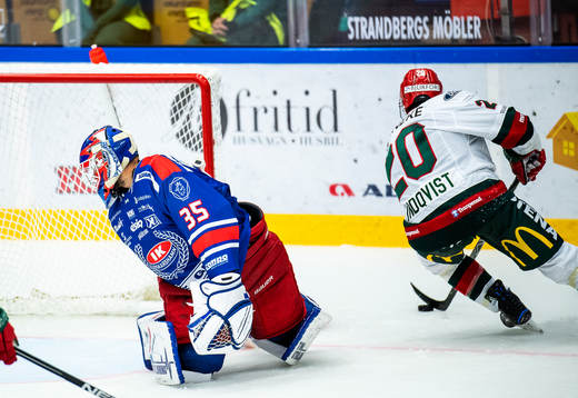 Oskarshamns målvakt Joe Cannata och Frölundas Joel