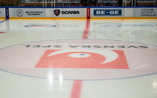 Svenska Spels logotyp i mittcirkeln