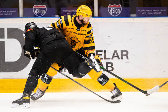 Brynäs Anton Rödin och Skellefteås Tom Kühnhackl