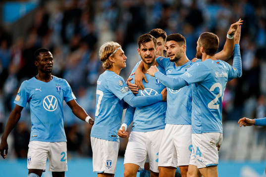 Malmö FFs Sebastian Nanasi , Adi Nalic och Antonio Colak