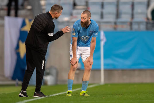 Malmö FFs huvudtränare Jon Dahl Tomasson och Jo Inge