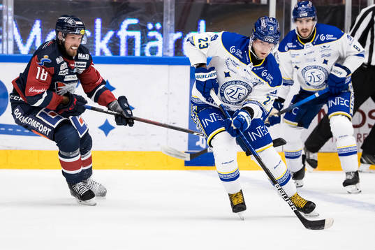 Linköpings Alexander Johansson och Leksands Mikael Ruohomaa