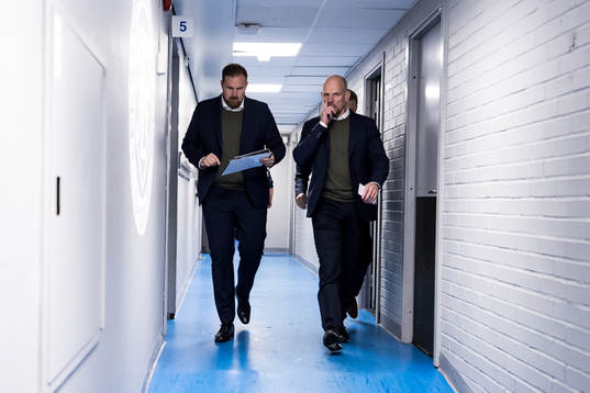 Linköpings assisterande tränare Gereon Dahlgren och