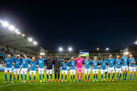 Malmö FFs spelare jublar