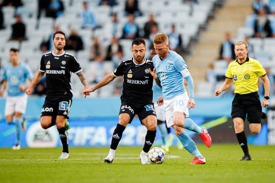 Örebros Jiloan Hamad och Malmö FFs Anders Christiansen