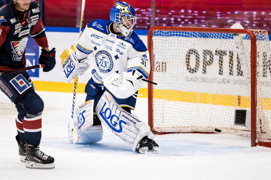 Leksands målvakt Kasimir Kaskisuo deppar