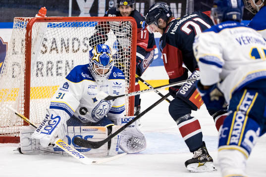 Leksands målvakt Kasimir Kaskisuo och Linköpings